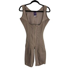 Snatched Body Beige XL Full-Body Shapewear With Hook & Zip Closure Womens
